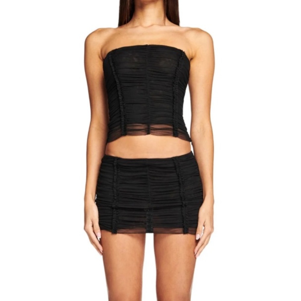 I.AM.GIA Black Corset Mini Skirt Set